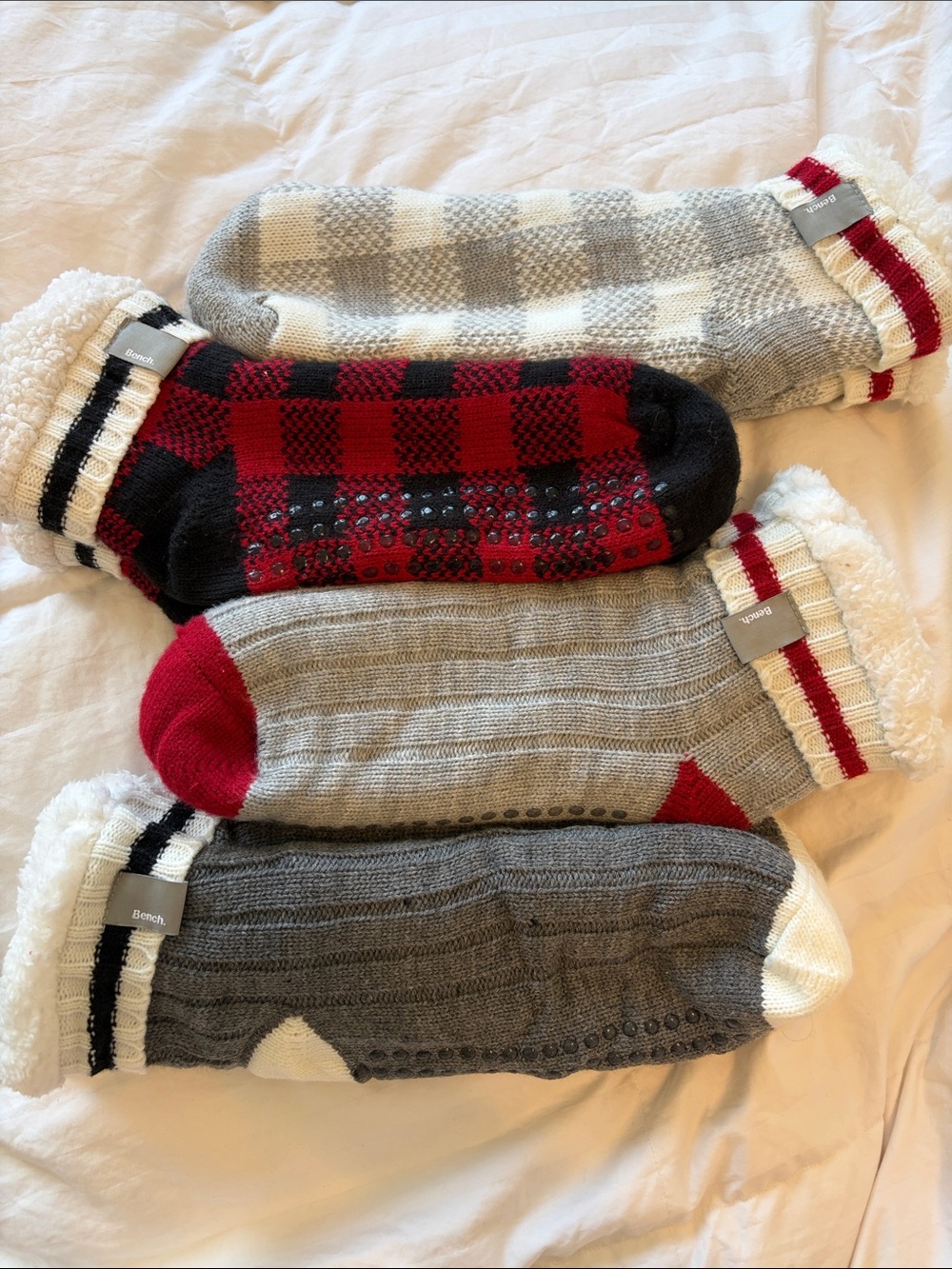 Bench Fleece-Lined Gipped Socks in Multiple Festive Colours